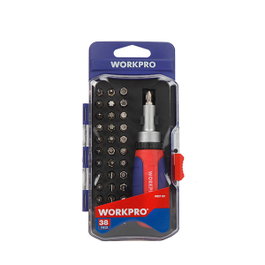 Workpro Destornillador de carraca, 38 piezas