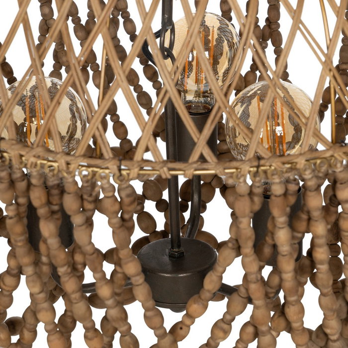 Lámpara Techo Cuentas Natural 54 X 54 X 62 cm