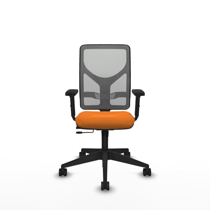 PIQUERAS Y CRESPO Silla de oficina Motilla con mecanismo Sincro/Traslack, Naranja y Gris