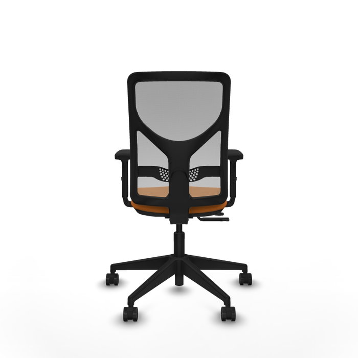 PIQUERAS Y CRESPO Silla de oficina Motilla con mecanismo Sincro/Traslack, Naranja y Gris