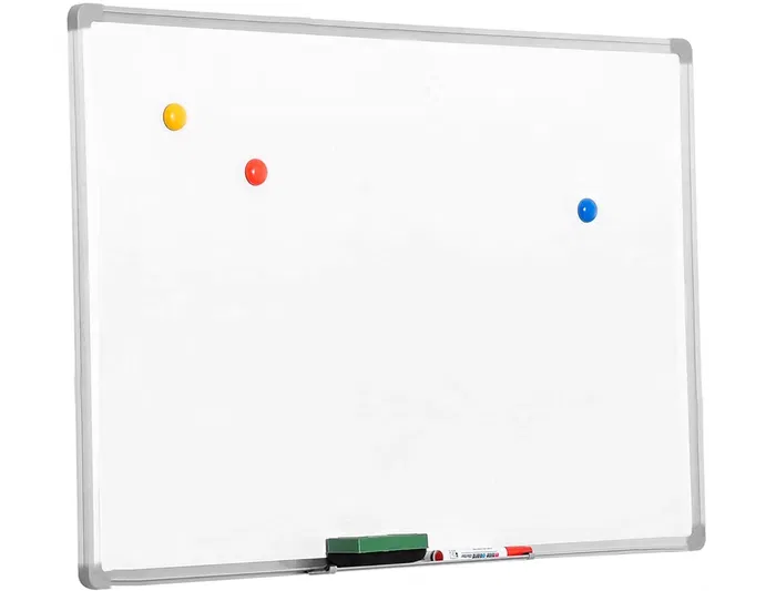 Q-connect Pizarra Blanca Lacada Magnética Marco Aluminio 60x45 cm