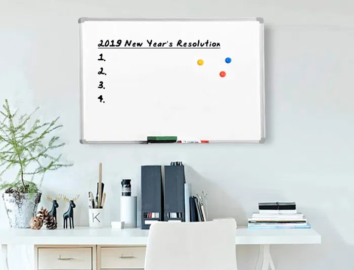 Q-connect Pizarra Blanca Lacada Magnética Marco Aluminio 60x45 cm