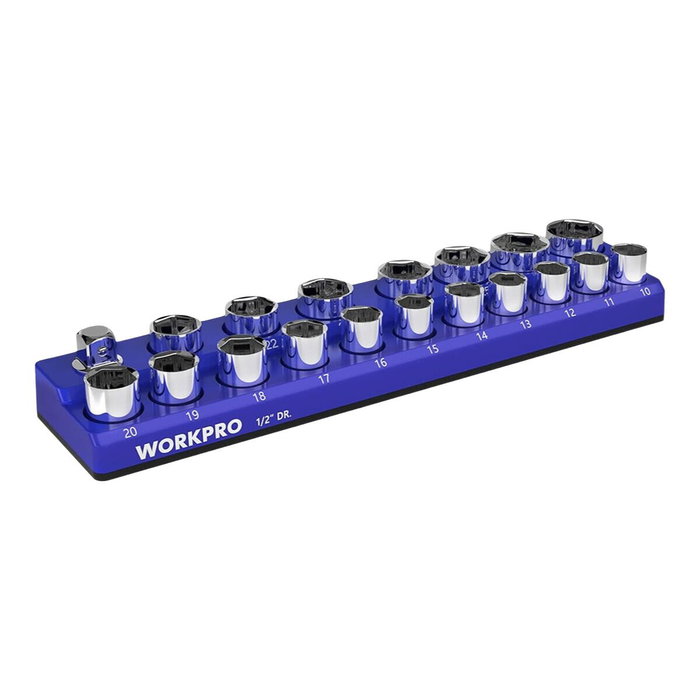 Workpro Organizador magnético vacío para vasos de ½ pulg estándar Workpro Organizador magnético vacío para vasos de ½ pulg estándar