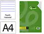Liderpapel Recambio A4 100 Hojas 100gr Rayado Horizontal con Margen 4 Taladros