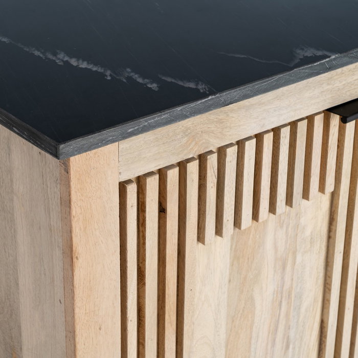 Aparador Madera-Mármol Salón 95 X 57 X 90 cm