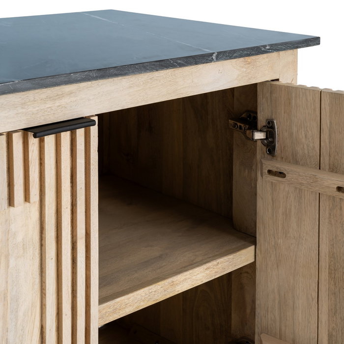 Aparador Madera-Mármol Salón 95 X 57 X 90 cm