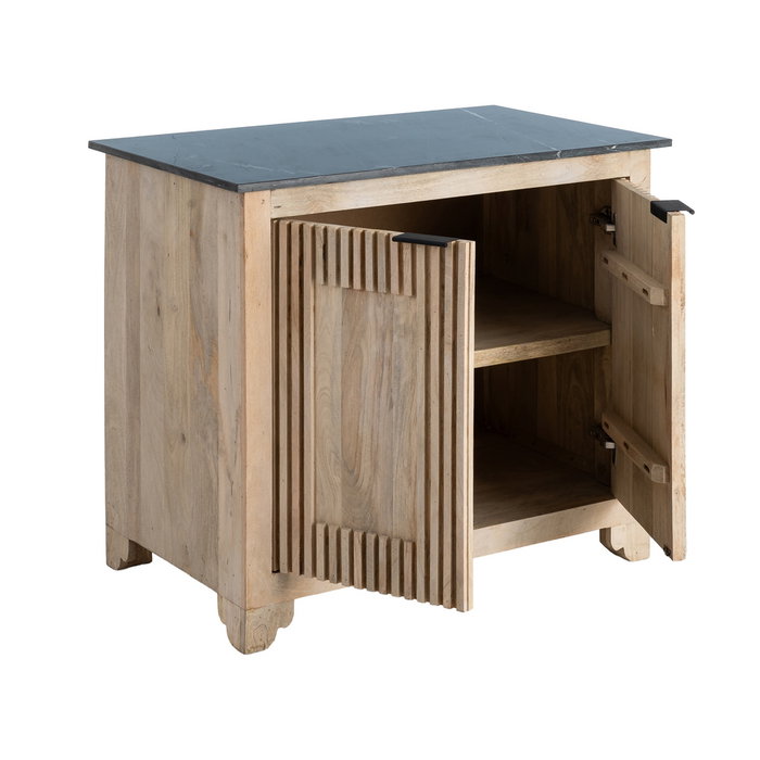 Aparador Madera-Mármol Salón 95 X 57 X 90 cm