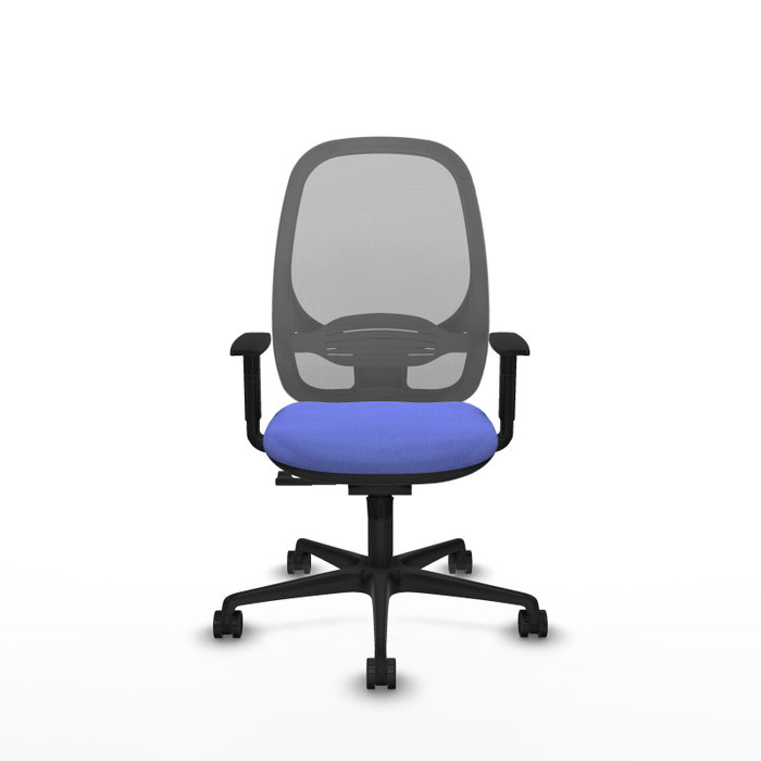 PIQUERAS Y CRESPO Silla de oficina Cilanco con mecanismo Sincro, Azul claro y Gris
