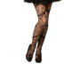 Medias Halloween Negras con Murciélagos Blancos, Complemento para Disfraz de Vampira, Bruja o Gótico