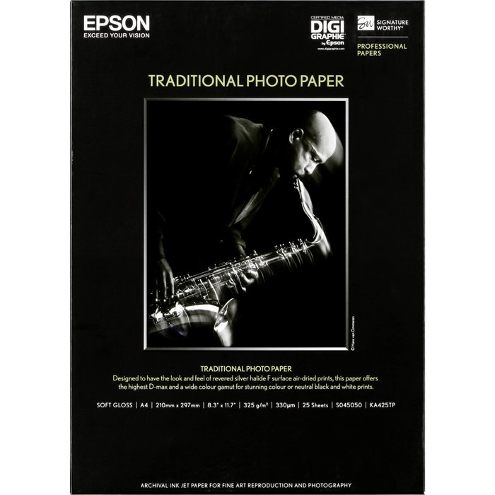 Epson Traditional Photo Paper A4 25 hojas 330 g/m² Brillo