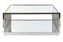 DKD Home Decor Mesa de Centro de Acero y Espejo Cromado 100x100x45 cm