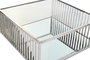 DKD Home Decor Mesa de Centro de Acero y Espejo Cromado 100x100x45 cm