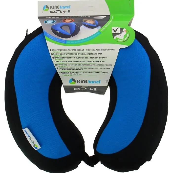 Kine Travel Soporte cervical de gel 169803 Negro y azul