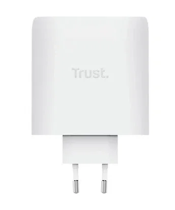 Trust Cargador de Pared Maxo 100W 2xUSB-C Blanco con Cable USB-C de 2m