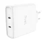 Trust Cargador de Pared Maxo 100W 2xUSB-C Blanco con Cable USB-C de 2m