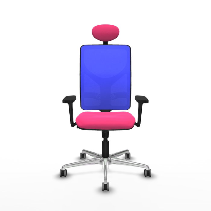 PIQUERAS Y CRESPO Silla de oficina Motilla Rosa y Azul