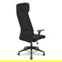 Silla de oficina Pro536 con mecanismo Basculante tapizada con Tela color Negro. Equipada con lumbar Fijo, Brazos fijos, Cabecero Fijo y Ruedas de nailon 50 mm