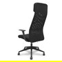 Silla de oficina Pro536 con mecanismo Basculante tapizada con Tela color Negro. Equipada con lumbar Fijo, Brazos fijos, Cabecero Fijo y Ruedas de nailon 50 mm