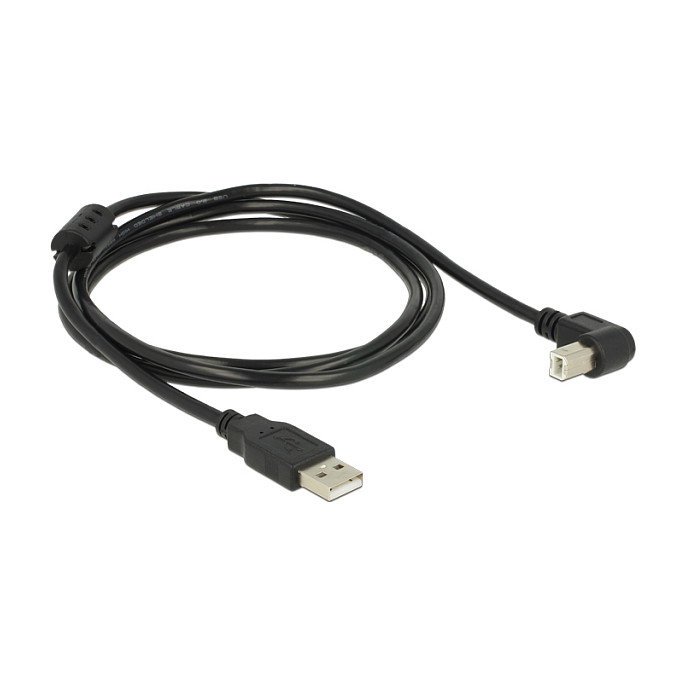 DeLOCK Cable USB 2.0 A a USB 2.0 B Angular 1,5 m Negro