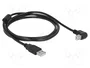 DeLOCK Cable USB 2.0 de 1,5 m, USB-A a USB-B Angular, Negro