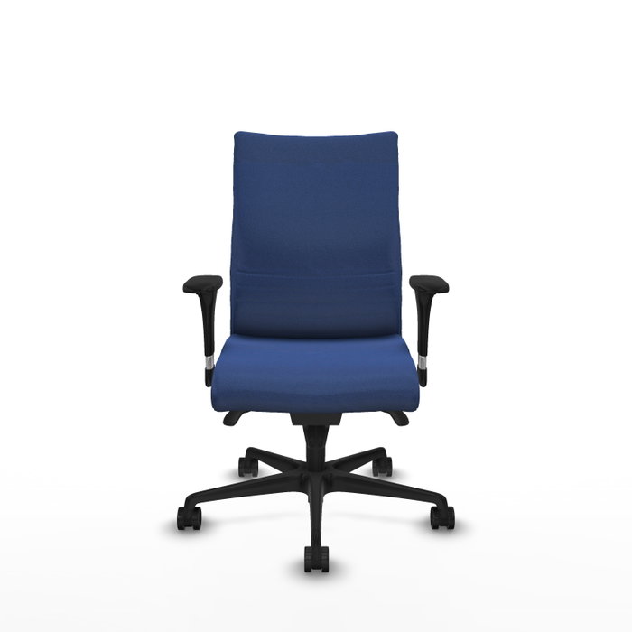 PIQUERAS Y CRESPO Silla Albacete confidente con mecanismo Sincro, Tela Azul marino