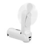 EDM Ventilador de Mano Plegable con Linterna, Powerbank, Soporte para Smartphone, Cargable USB-C, 3 Velocidades, Color Surtido
