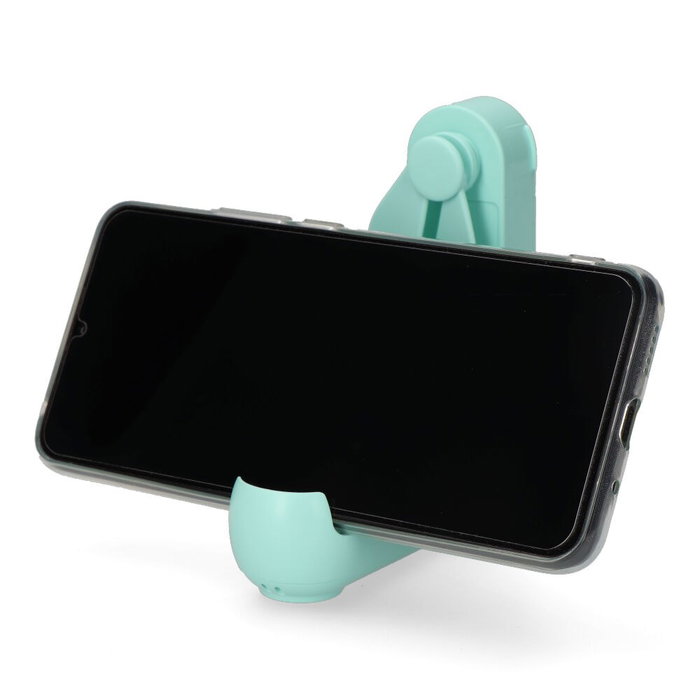 EDM Ventilador de Mano Plegable con Linterna, Powerbank, Soporte para Smartphone, Cargable USB-C, 3 Velocidades, Color Surtido