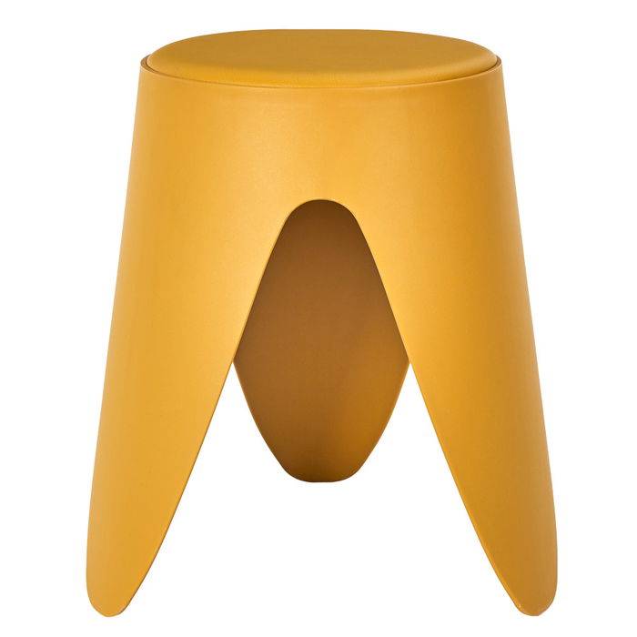 Home Deco Factory Taburete Eve Amarillo Mostaza Contemporain Apilable Plástico PU Home Deco Factory Taburete Eve Amarillo Mostaza Contemporain Apilable Plástico PU