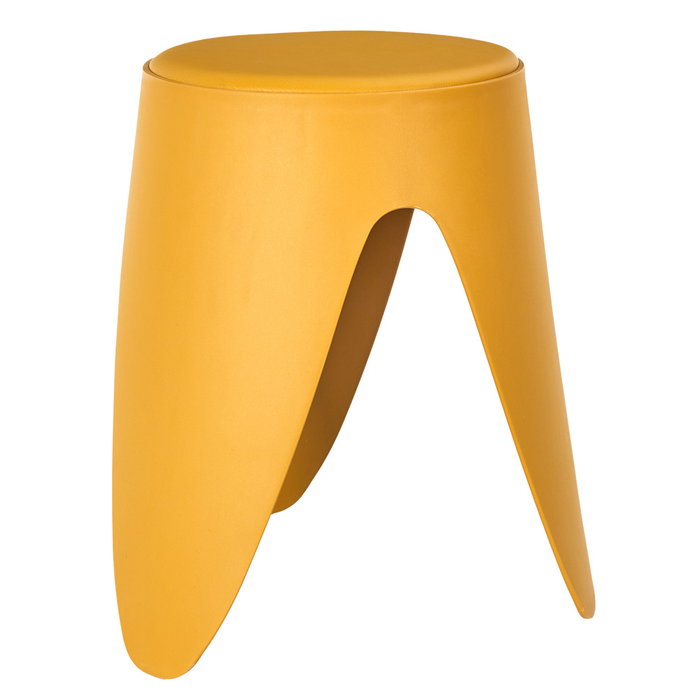 Home Deco Factory Taburete Eve Amarillo Mostaza Contemporain Apilable Plástico PU Home Deco Factory Taburete Eve Amarillo Mostaza Contemporain Apilable Plástico PU