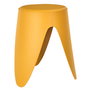 Home Deco Factory Taburete Eve Amarillo Mostaza Contemporain Apilable Plástico PU