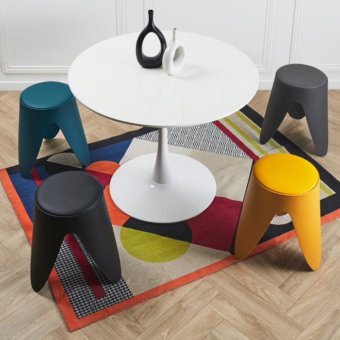 Home Deco Factory Taburete Eve Amarillo Mostaza Contemporain Apilable Plástico PU Home Deco Factory Taburete Eve Amarillo Mostaza Contemporain Apilable Plástico PU