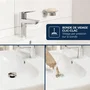 GROHE Grifo mezclador para lavabo DICE - Cartucho Ch3, sistema click-clack, Cromado - AACJN85194