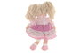 DKD Home Decor Muñeca de Flores Rosa y Blanco