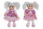 DKD Home Decor Muñeca de Flores Rosa y Blanco