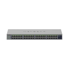 NETGEAR GS748 Switch No Administrado 48 Puertos Gigabit Ethernet 10/100/1000, Montaje en Rack, Full Duplex, QoS, Soporte Jumbo Frames, Gris