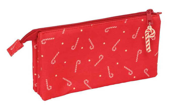 Safta Portatodo Triple Caramelos Merry Xmas 22x12x3cm