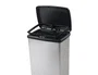 Cep Elite Contenedor de Basura con Pedal, 2 Compartimentos, 50 Litros, Color Plata, Hecho con 80% PP Reciclado, 390x288x654 mm