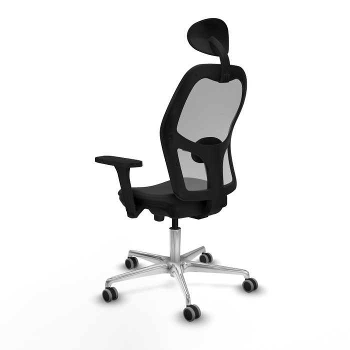 PIQUERAS Y CRESPO Silla de oficina Jorquera con mecanismo Sincro/Traslack, Negro y Gris