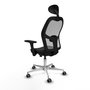 PIQUERAS Y CRESPO Silla de oficina Jorquera con mecanismo Sincro/Traslack, Negro y Gris