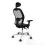 PIQUERAS Y CRESPO Silla de oficina Jorquera con mecanismo Sincro/Traslack, Negro y Gris