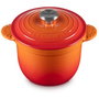 Le Creuset 41110180900460 Cocotte redonda de hierro fundido esmaltado, 2 Litros (18 cm), Vulkanfarben (Rojo), apta para inducción, horno y lavavajillas, Francia