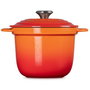 Le Creuset 41110180900460 Cocotte redonda de hierro fundido esmaltado, 2 Litros (18 cm), Vulkanfarben (Rojo), apta para inducción, horno y lavavajillas, Francia