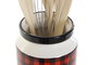 DKD Home Decor Bote de Utensilios Set 5 Piezas Tartan Negro