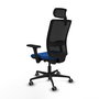 PIQUERAS Y CRESPO Silla de oficina Haches con mecanismo Sincro/Traslack Azul y Negro