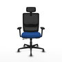 PIQUERAS Y CRESPO Silla de oficina Haches con mecanismo Sincro/Traslack Azul y Negro