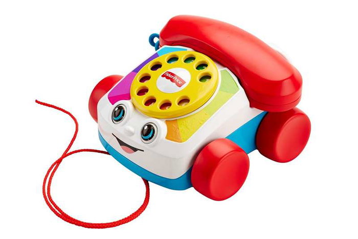 Fisher Price Teléfono Carita Divertida Juguete para Arrastre Niños 18 Meses