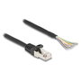 DeLOCK Cable RJ50 macho a extremos abiertos 0,25 m Negro