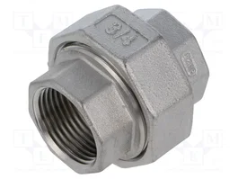 GEBO Conector Doble de Acero Inoxidable 1.4408 G 3/4 pulgadas