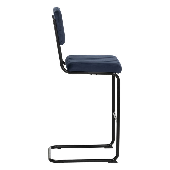 Taburete Azul Tejido-Metal Contract 44 X 50 X 115 cm (Set de 2)