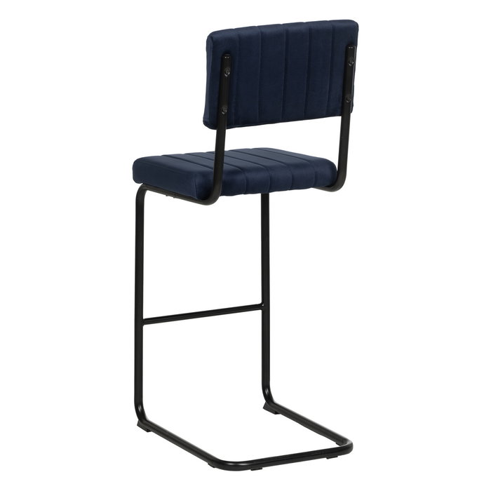 Taburete Azul Tejido-Metal Contract 44 X 50 X 115 cm (Set de 2)